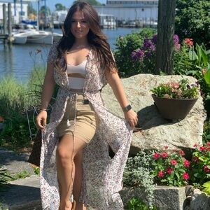 Floral Kimono over lay dress